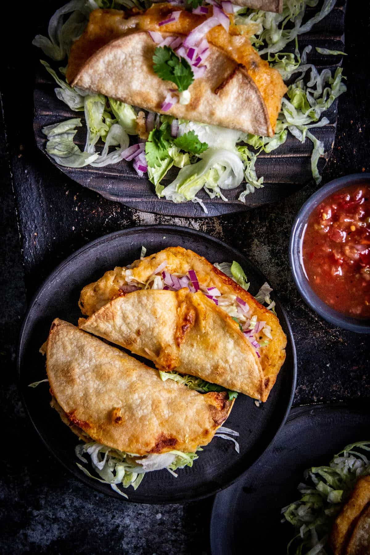 air-fryer-tacos-leftover-mashed-potato-table