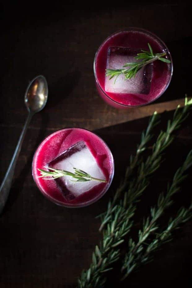 Stunning Rosemary Concord Grape Cocktail